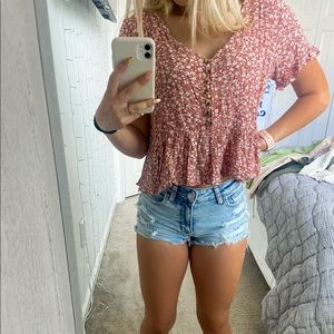Tillys Floral Blouse